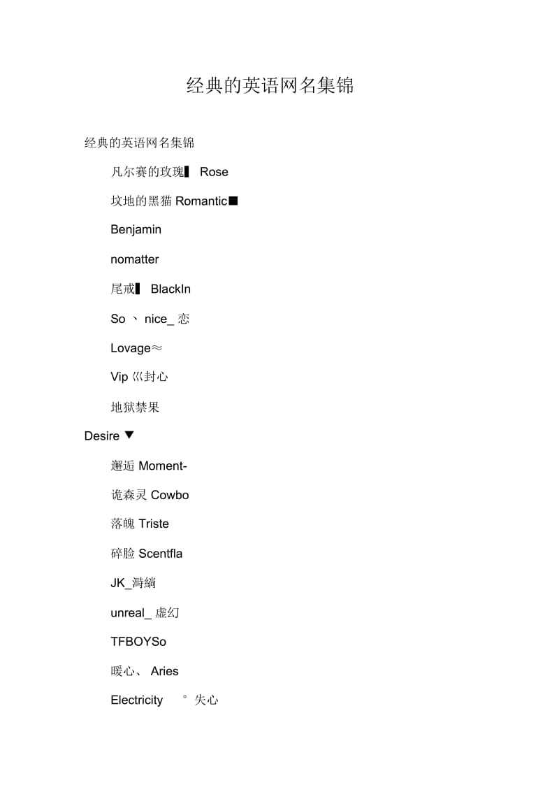 英文名字游戏大全_cs16英文游戏名字 cs游戏英文名字大全_名字英文游戏名字