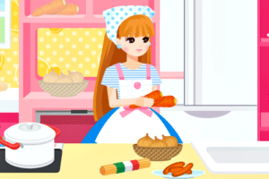 女生自己做饭小游戏,女生自己做饭趣味游戏体验