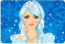 冰雪女王换装小游戏,打造冬日童话公主